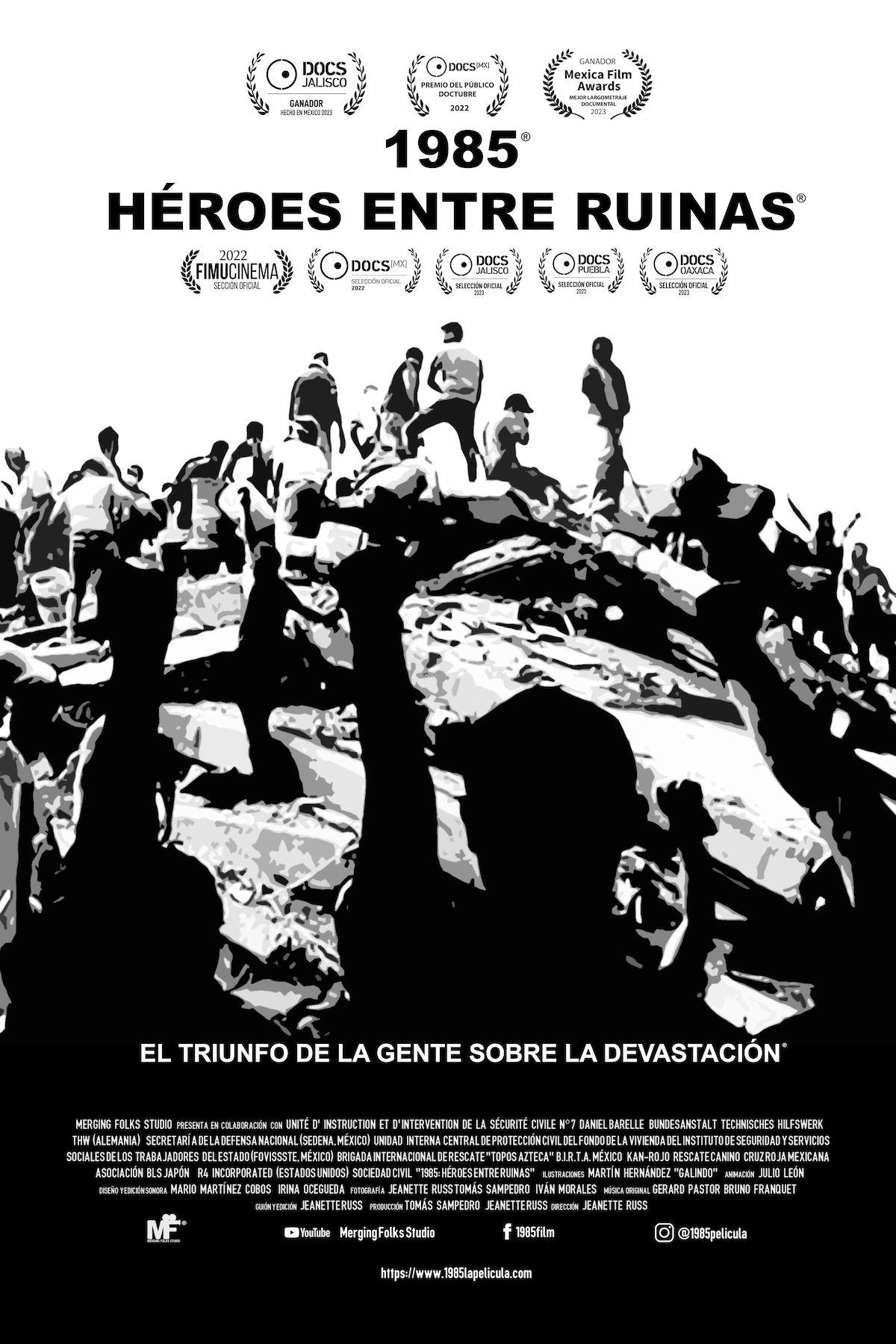 Póster 1985 HÉROES ENTRE RUINAS