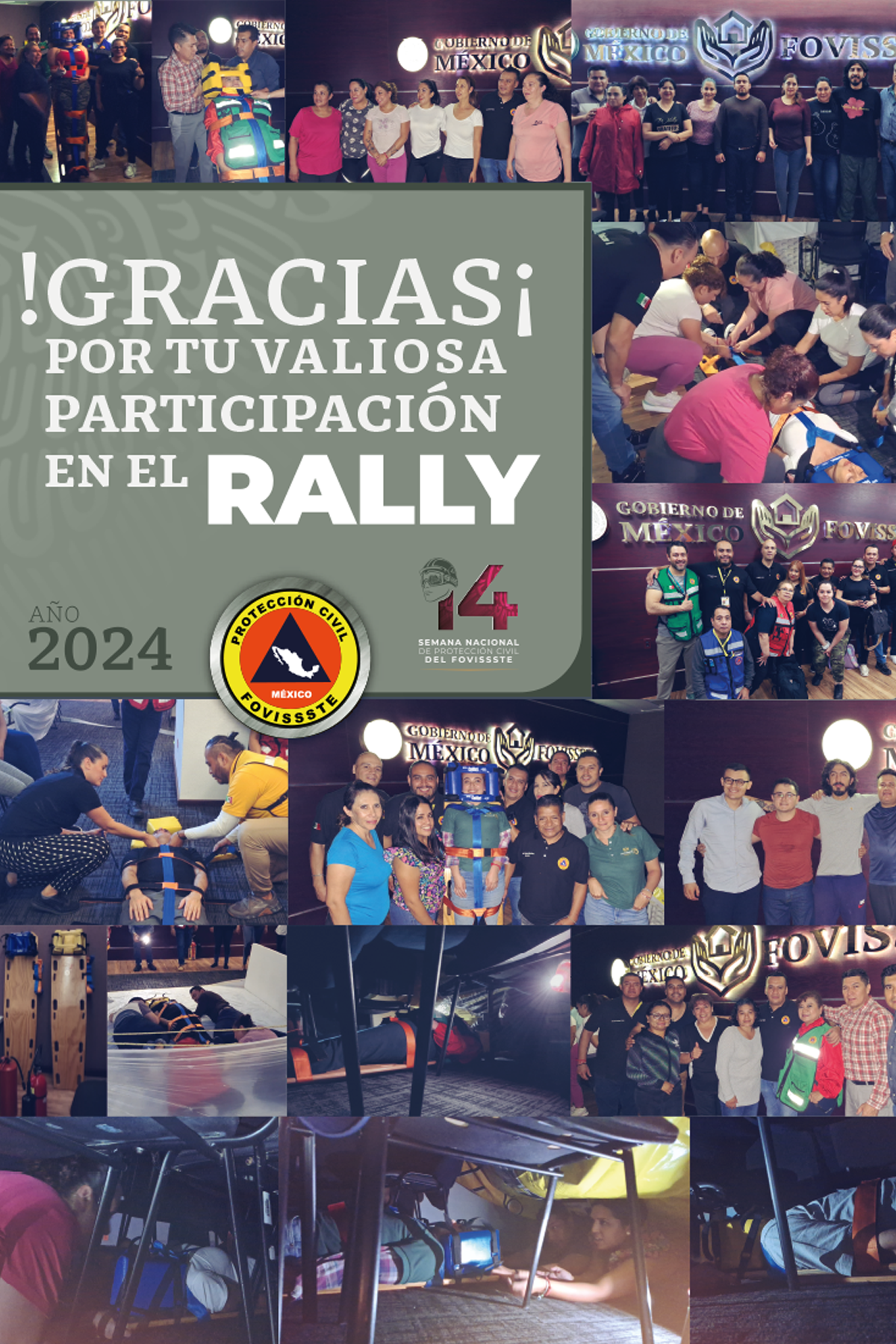 GRACIAS por tu valiosa participación en el RALLY Edición 14 de la Semana Nacional de Protección Civil 2024
