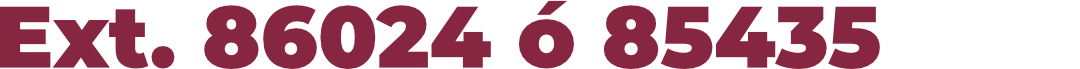 Ext. 86024 ó 85435