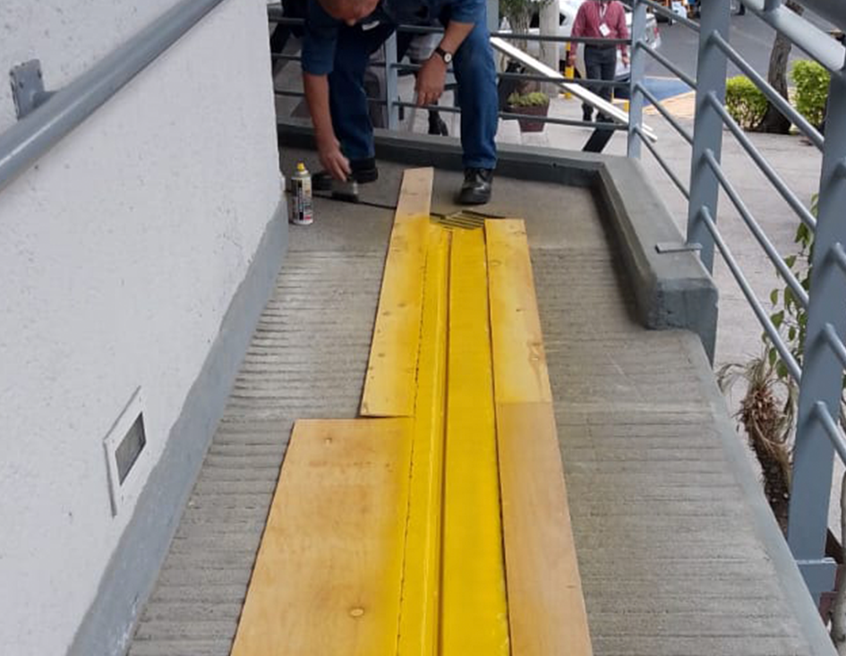 Reacondicionamiento de las guías podo táctiles